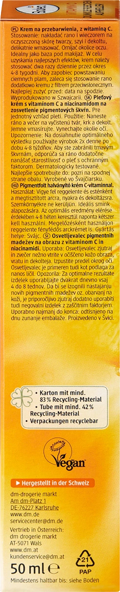 كريم الوجه لتفتيح البقع الداكنة من باليا بفيتامين سي - 50 مل