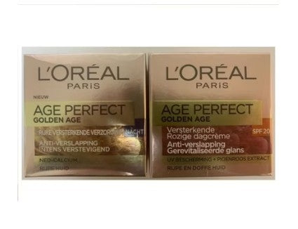 L'Oreal Golden Edge Day and Night Skincare Cream Set - 2 × 50 ml