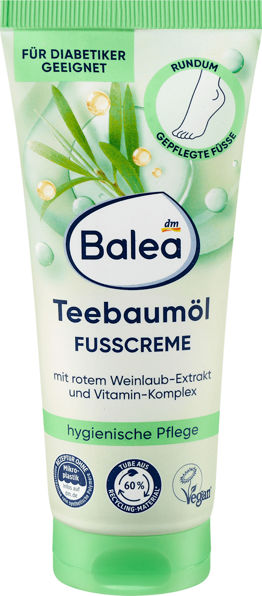 Balea Foot Cream with Tea Tree Oil, 100 ml