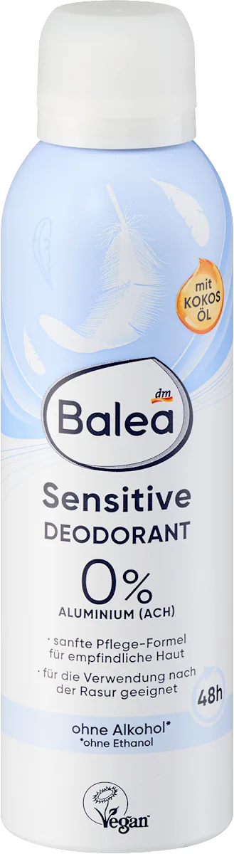 Sensitive Deodorant Spray, Gentle and Safe for Sensitive Skin by Balea - 200 ml
