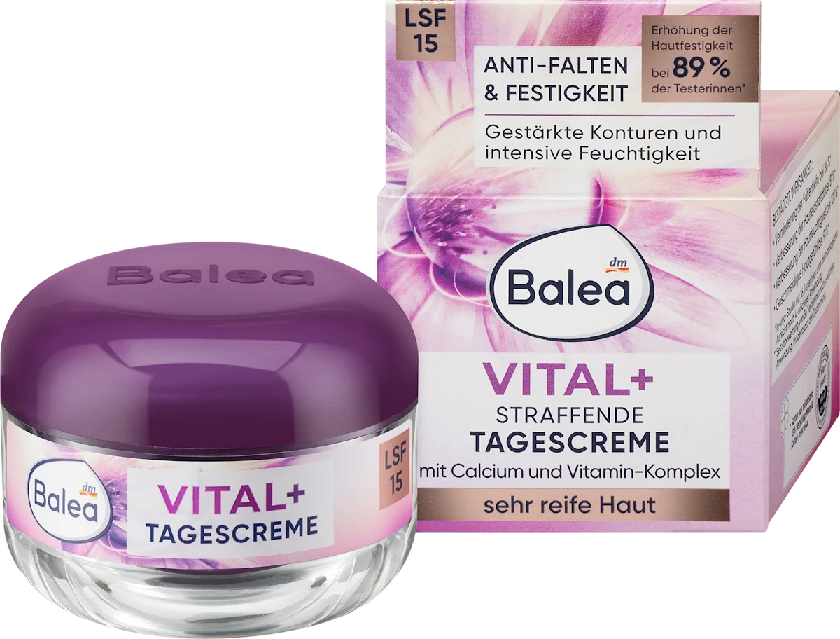 Balea Vital Face Cream for Firming and Protection (SPF 15) - 50 ml