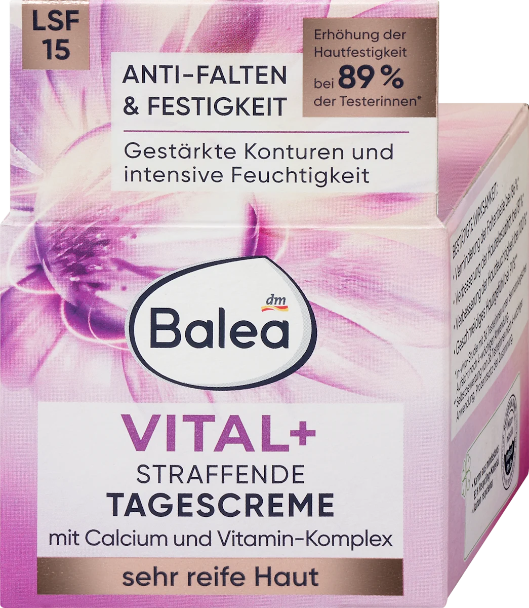 Balea Vital Face Cream for Firming and Protection (SPF 15) - 50 ml