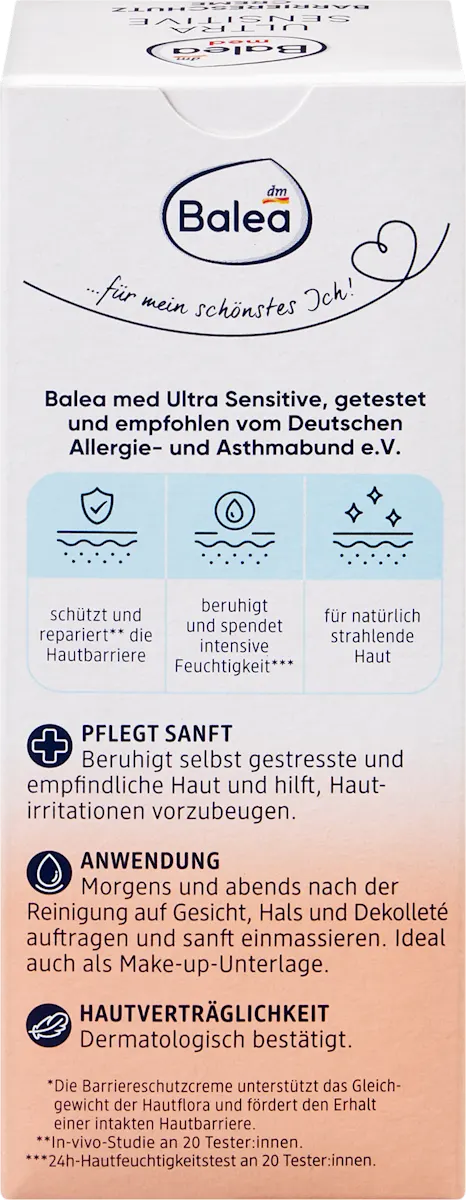 Balea Med Repair Cream for Ultra-Sensitive Skin Barrier Repair and Protection - 50 ml