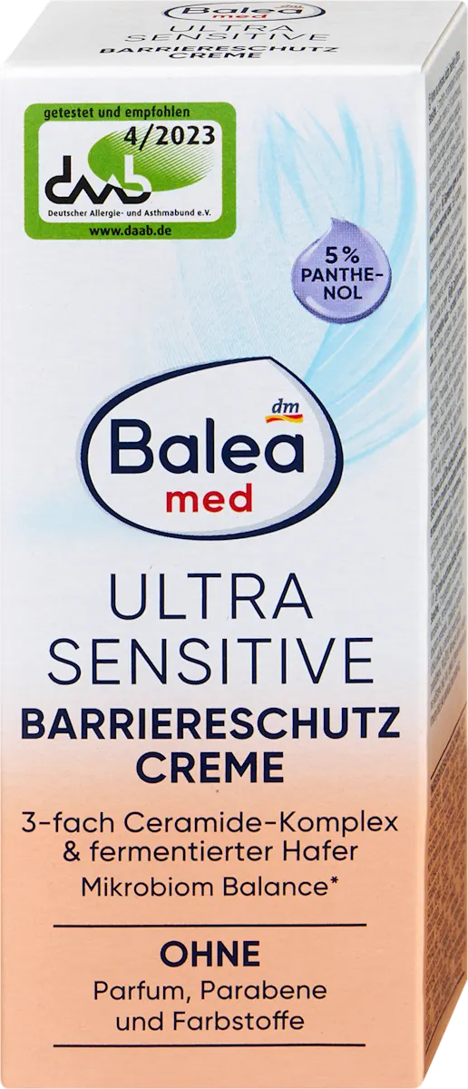 Balea Med Repair Cream for Ultra-Sensitive Skin Barrier Repair and Protection - 50 ml