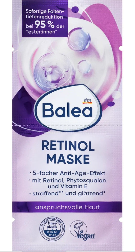 Balea Retinol Face Mask for Skin Renewal and Anti-Wrinkle - 16 ml