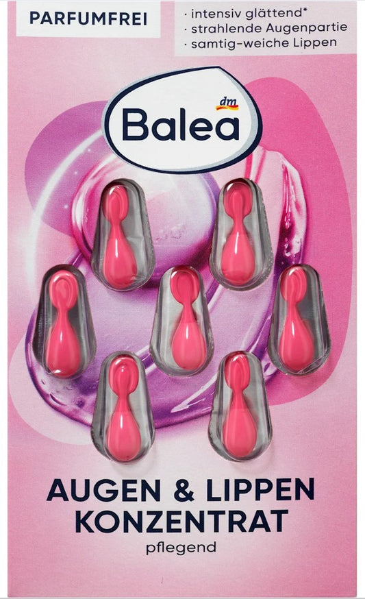 Balea Concentrated Capsules for Eye and Lip Care - 7 Capsules