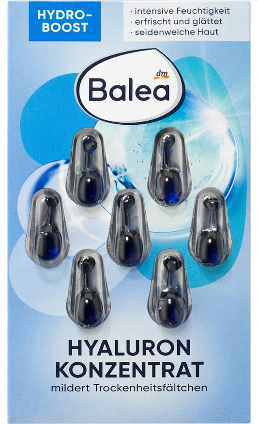 Balea Concentrated Hyaluronic Capsules for Intensive Skin Hydration - 7 Capsules