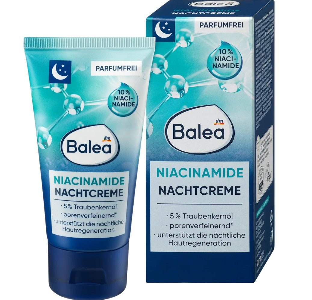 Night Cream with Niacinamide for Skin Renewal by Balea - 50 ml