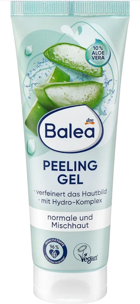 Balea Aloe Vera Extract Exfoliating Gel for Skin Purifying and Soothing - 75 ml