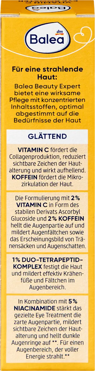 Balea Beauty Expert Eye Cream with Vitamin C Booster, 15 ml