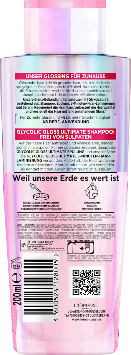 Hair Shine Shampoo from L'Oreal Elvive (Glycolic Gloss) - 200 ml