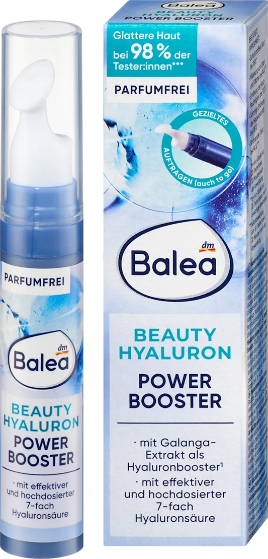 Beauty Hyaluronic Acid Serum Enhanced (Power Booster) for Instant and Intensive Hydration by Balea - 10 ml