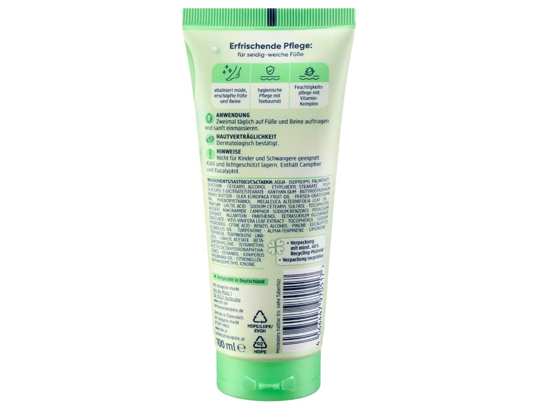 Balea Foot Cream with Tea Tree Oil, 100 ml