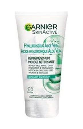 Garnier Hydrating and Cleansing Face Foam with Hyaluronic Acid and Aloe Vera - 150 ml