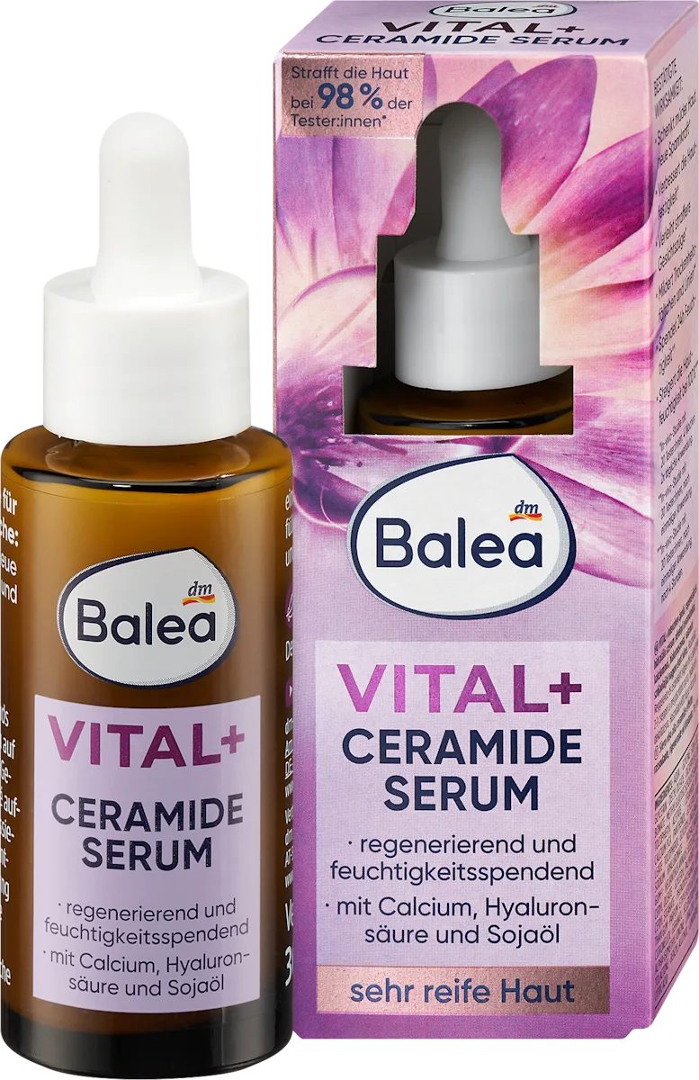 Vital Intensive Repair Serum with Ceramide to Strengthen and Protect Skin by Balea - 30 ml