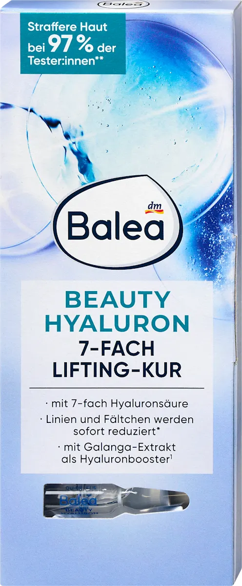 Balea Hyaluronic Acid Beauty Ampoules for Lifting and Firming (7×1 ml), 7 ml