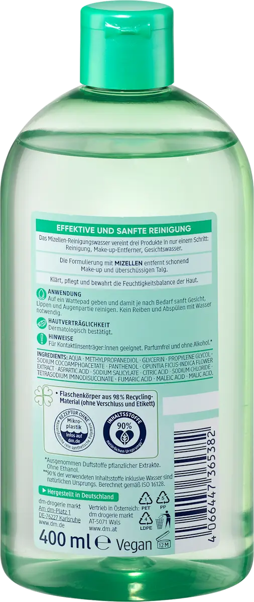 Balea Prickly Pear Micellar Water Makeup Remover - 400 ml