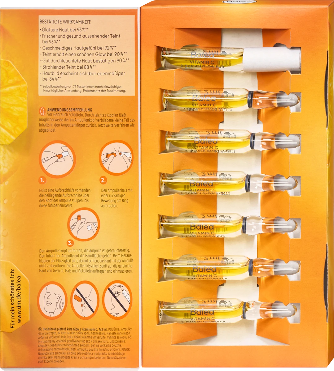 Balea Vitamin C Face Radiance Ampoules 6x1