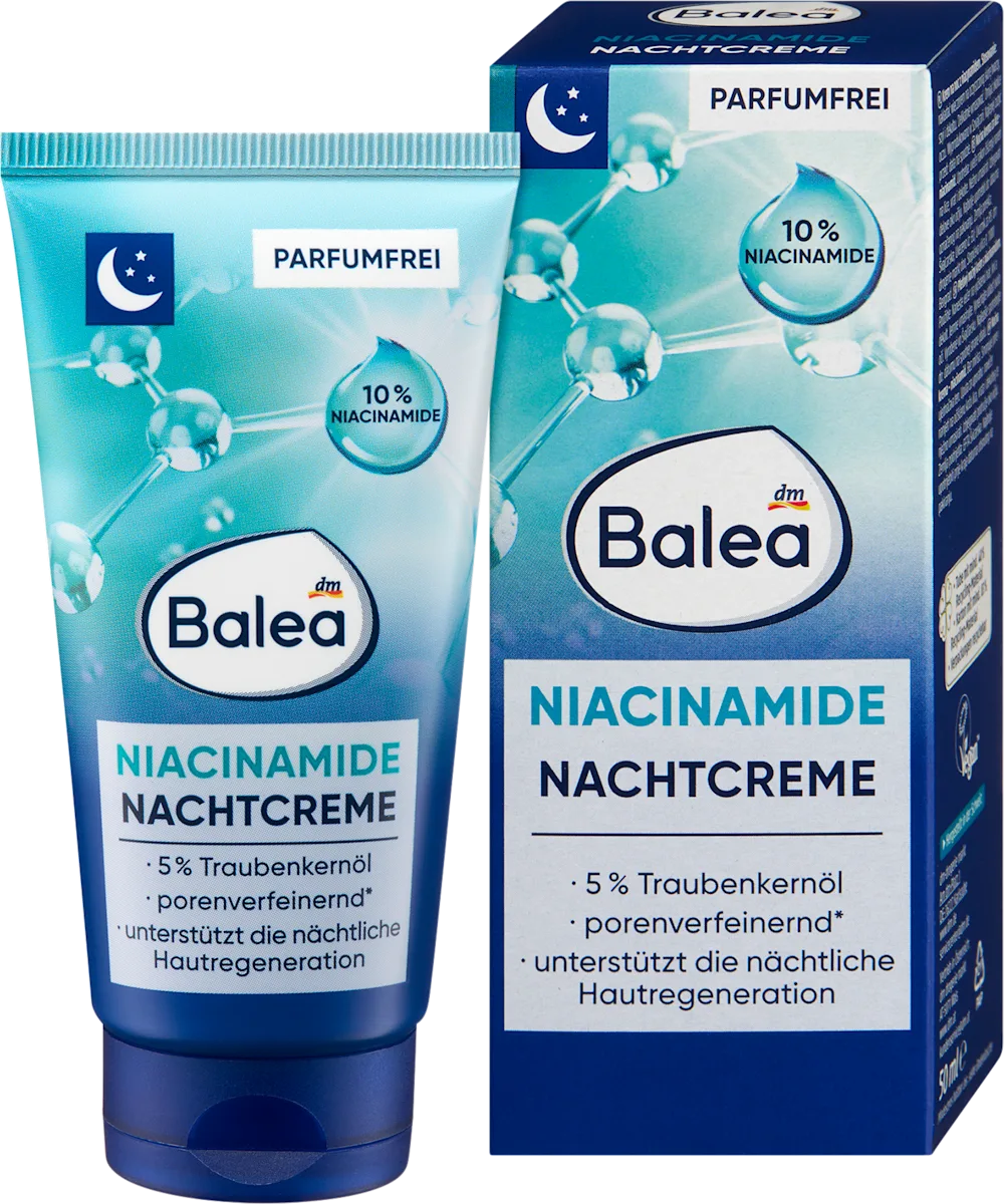 Night Cream with Niacinamide for Skin Renewal by Balea - 50 ml