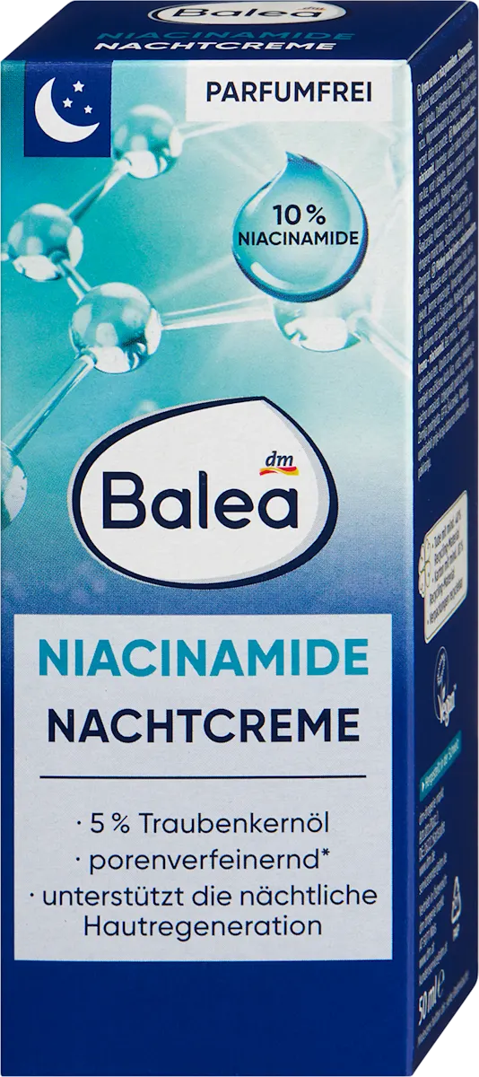 Night Cream with Niacinamide for Skin Renewal by Balea - 50 ml