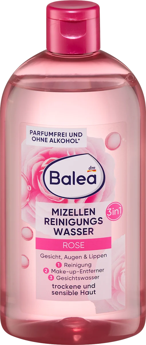 Micellar Water Facial Cleanser with Rose Extract by Balea - 400 ml