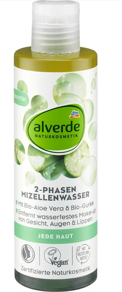 alverde Aloe Vera & Cucumber Micellar Water - 200 ml