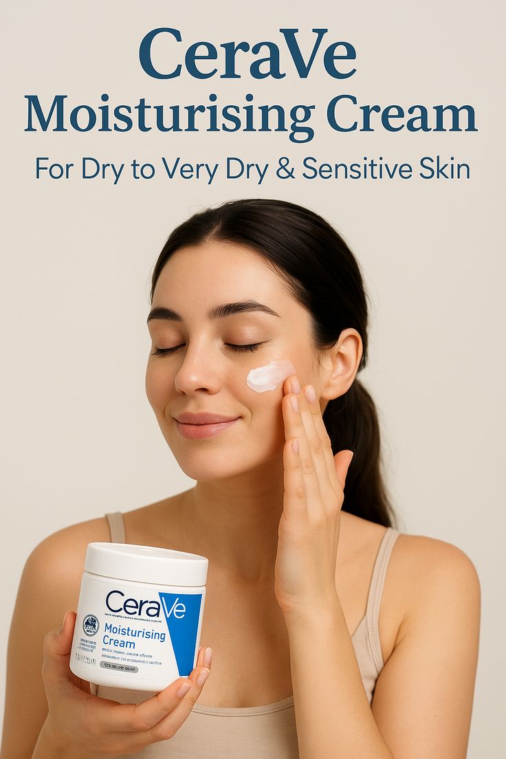 Moisturizing Cream for Dry to Very Dry Skin by CeraVe with Ceramide, Hyaluronic Acid & 3 Ceramides - 454g